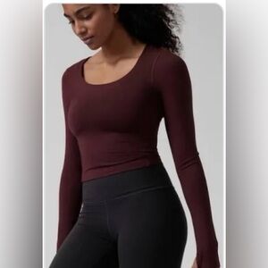 Athleta crop Shanti top, Sz L